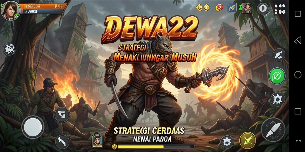 Screenshot gameplay DEWA22 yang menunjukkan pertempuran strategi yang mendebarkan.