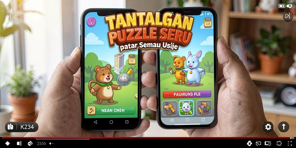 Screenshot utama K234 menampilkan gameplay Puzzle yang menantang.