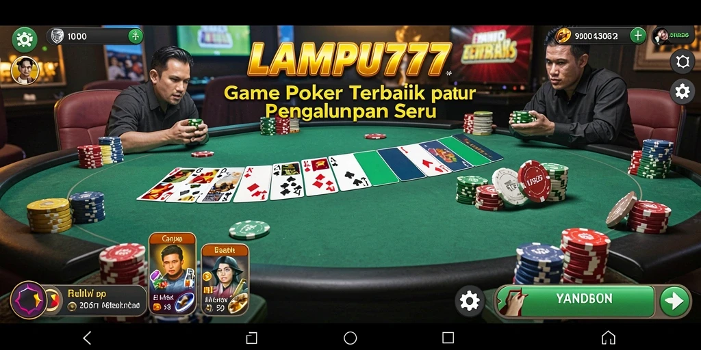 Gameplay LAMPU777 menampilkan keseruan permainan Poker yang mendebarkan.