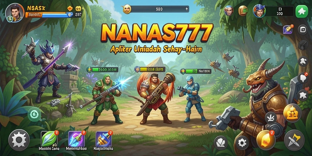 Tampilan utama NANAS777 dengan fitur manajemen tugas