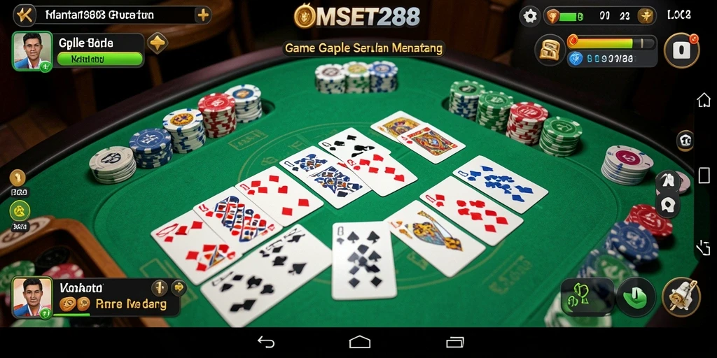 Tampilan menarik dari gameplay Gaple di OMSET288.