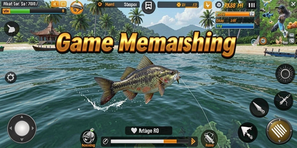 Tampilan gameplay RK88 yang menarik saat menangkap ikan.